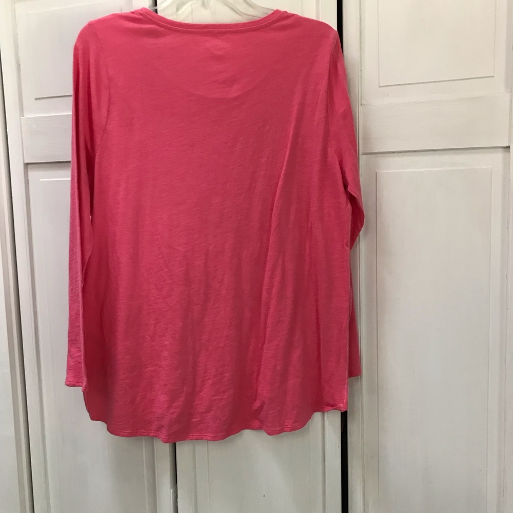Eileen Fisher NWT 100% Organic Cotton, Pink, Long sleeve Top-= PL - Picture 2 of 6